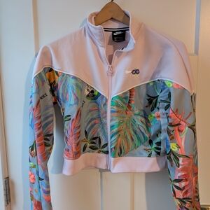 Nike Women's Colorful Leaf Print Bomber Jacket